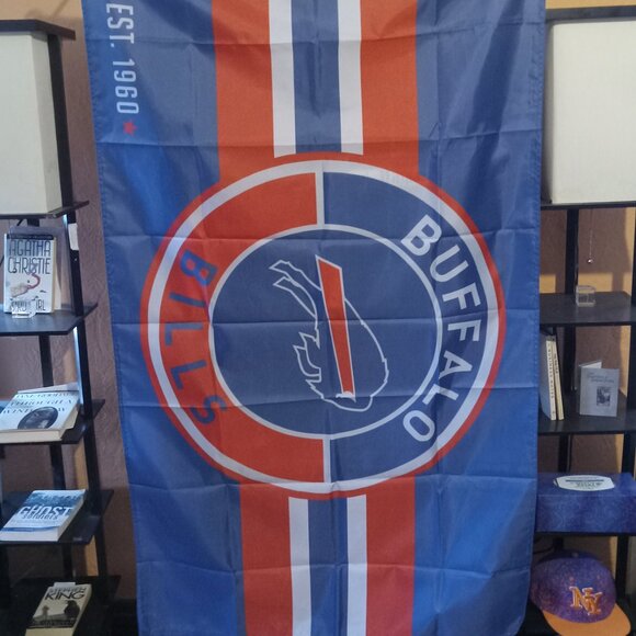 NEW Buffalo Bills NFL 3x5 foot Flag Circular Patch - Picture 2 of 3